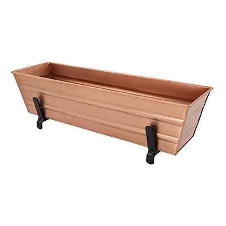 Achla Designs Achla C08C-K6 2 x 6 Railings Flower Box with Brackets; Copper - Small C08C-K6